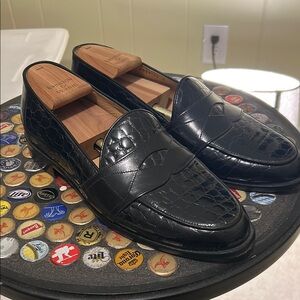 Johnston & Murphy Men's Black Leather Loafers